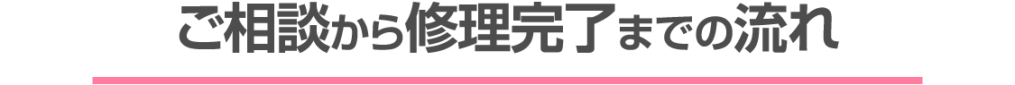 ご相談から修理完了までの流れ